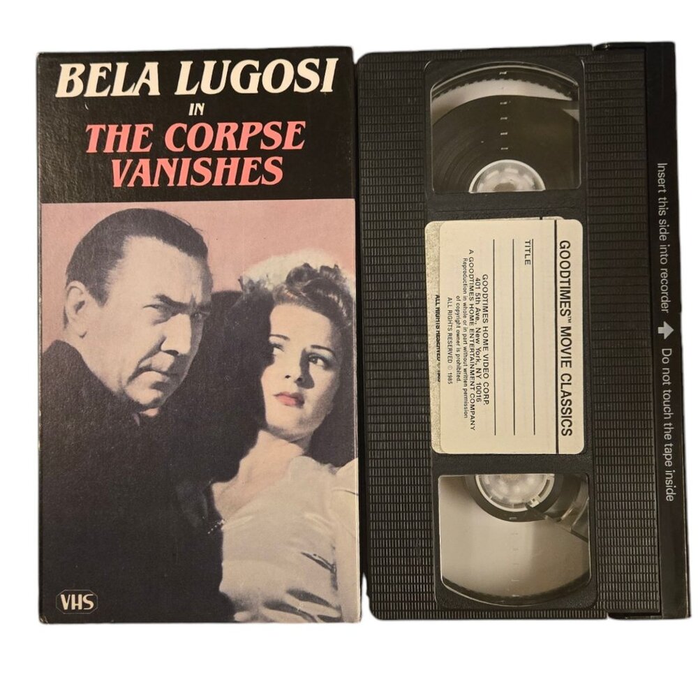 Bela Lugosi The Corpse Vanishes VHS Goodtimes Movie Classics Luana Walters